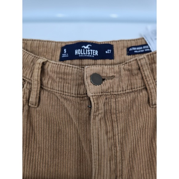 Hollister Size 5 Ultra High-rise Y2K Mom Pant 100% Cotton Corduroy 27 - Picture 4 of 15